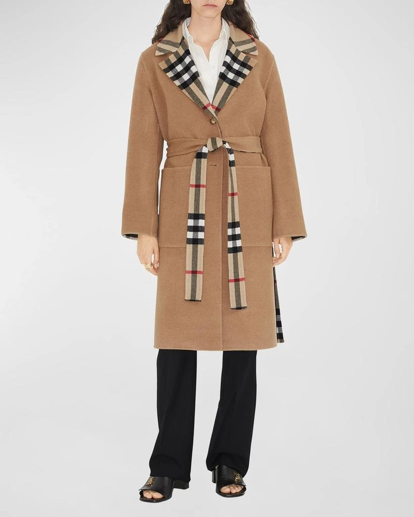 商品Burberry|Dorea Belted Reversible Coat,价格¥27718,第2张图片详细描述