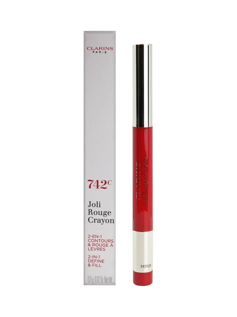 商品Clarins|Joli Rouge Crayon 2 in 1 Define & Fill 742C Joli Rouge 0.02 OZ,价格¥114,第1张图片