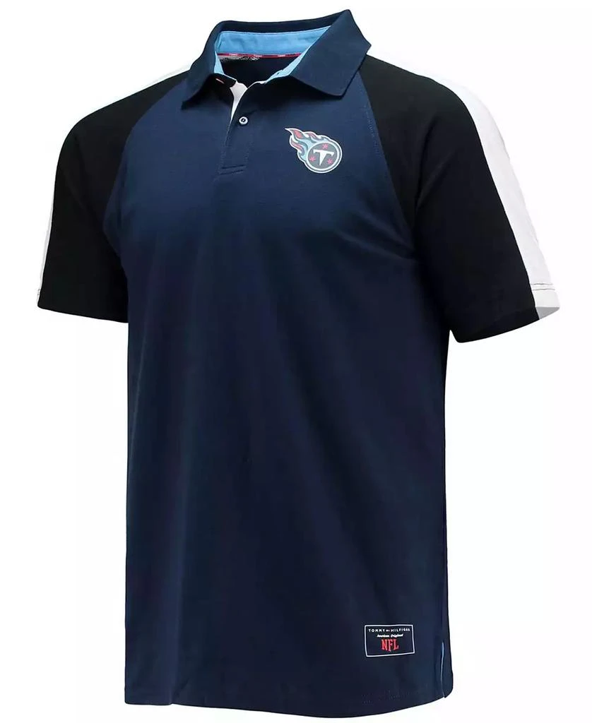 商品Tommy Hilfiger|Men's Navy and White Tennessee Titans Holden Raglan Polo Shirt,价格¥390,第3张图片详细描述