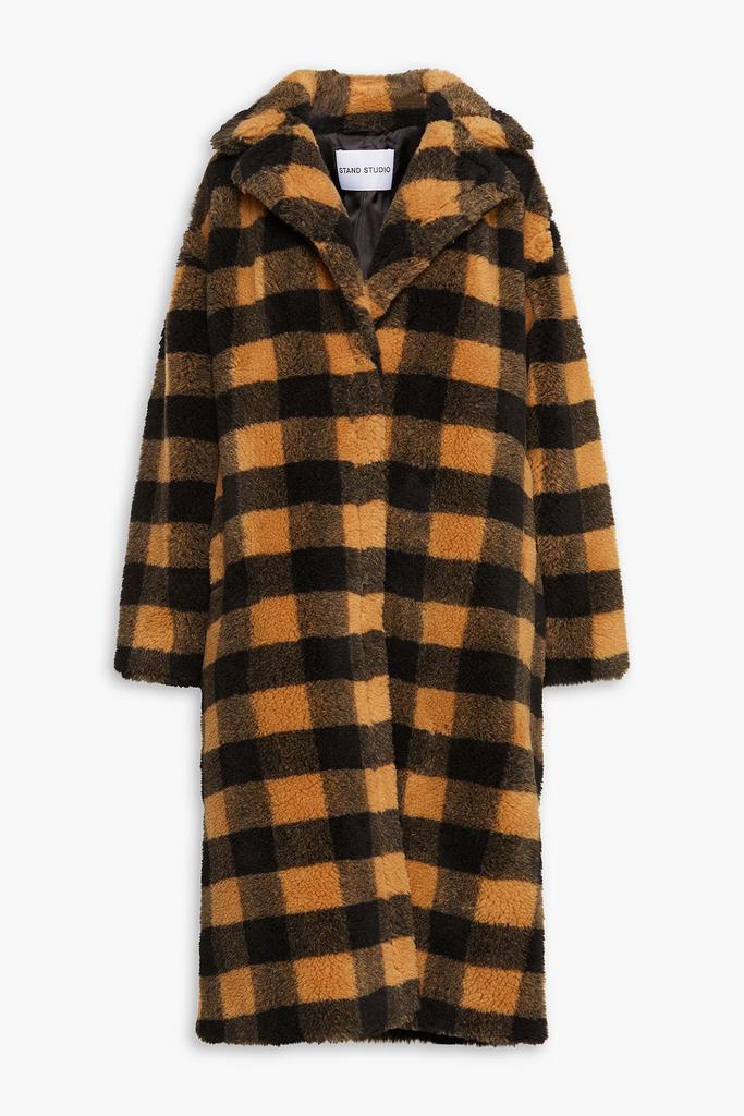 Maria checked faux shearling coat商品第1张图片规格展示