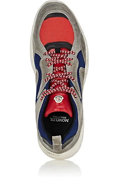 商品Moncler|Men's Jakub Suede & Mesh Sneakers,价格¥2248,第4张图片详细描述