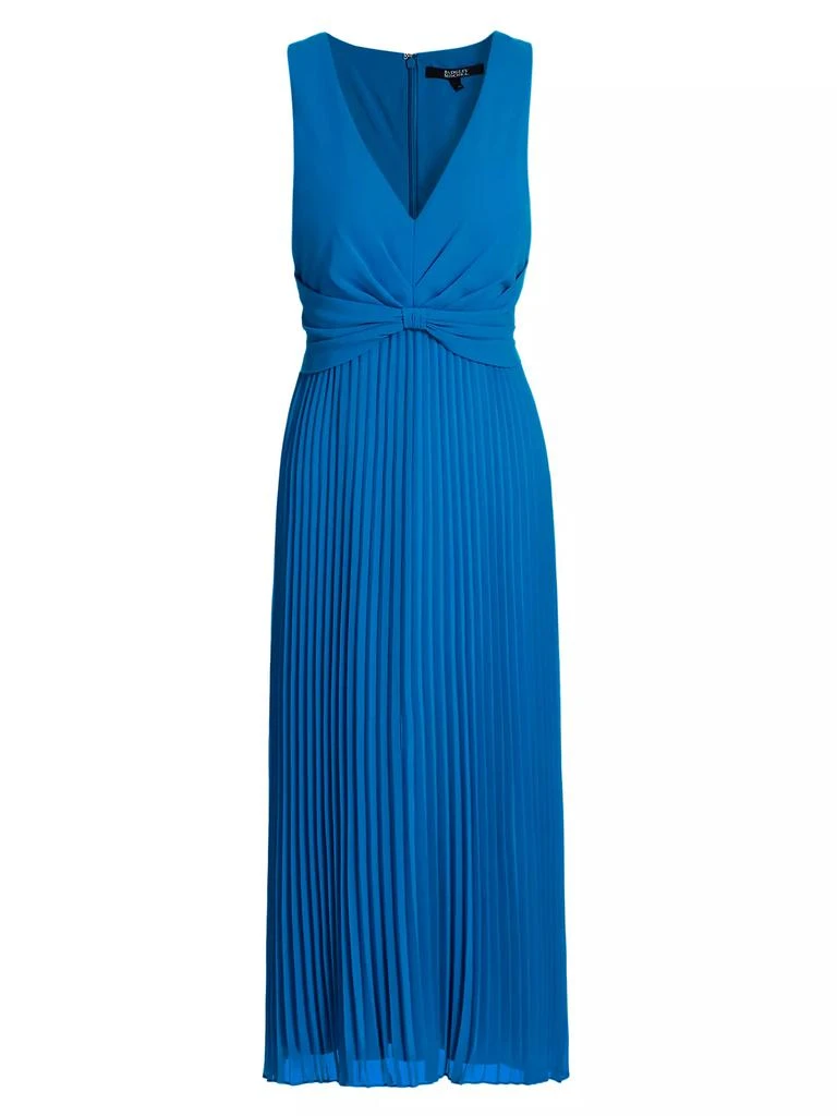 商品Badgley Mischka|Sunburst Pleated Bow-Waist Midi-Dress,价格¥3298,第1张图片