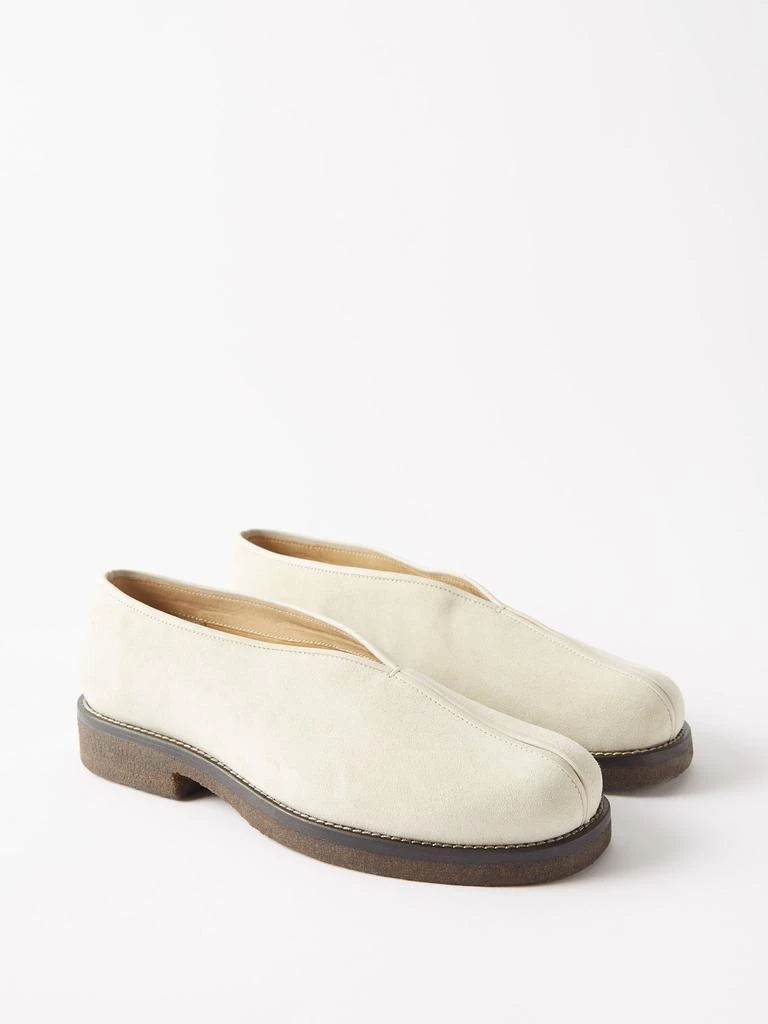 Piped suede slip-on shoes 商品