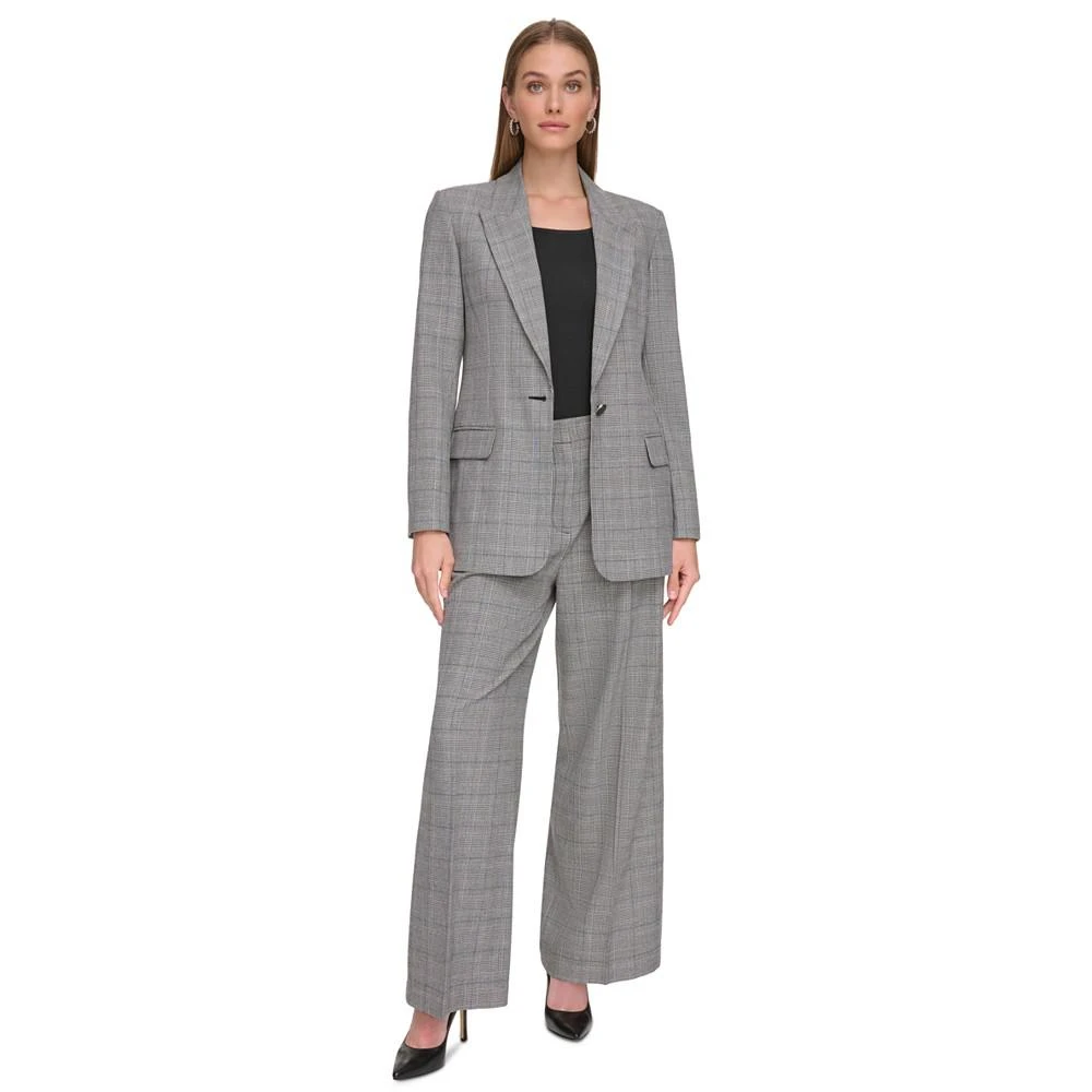 商品DKNY|Women's Houndstooth Peak Lapel One Button Blazer,价格¥357,第4张图片详细描述