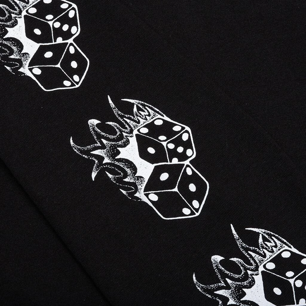 商品STUSSY|Stussy Fire Dice L/S Tee - Black,价格¥382,第4张图片详细描述
