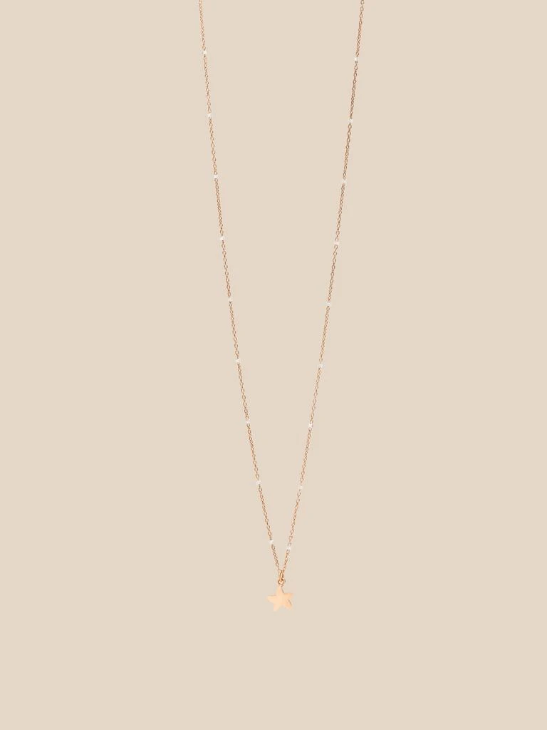 商品Dodo|Dodo mini starfish necklace in rose gold and rhodium-plated white gold,价格¥1796,第1张图片