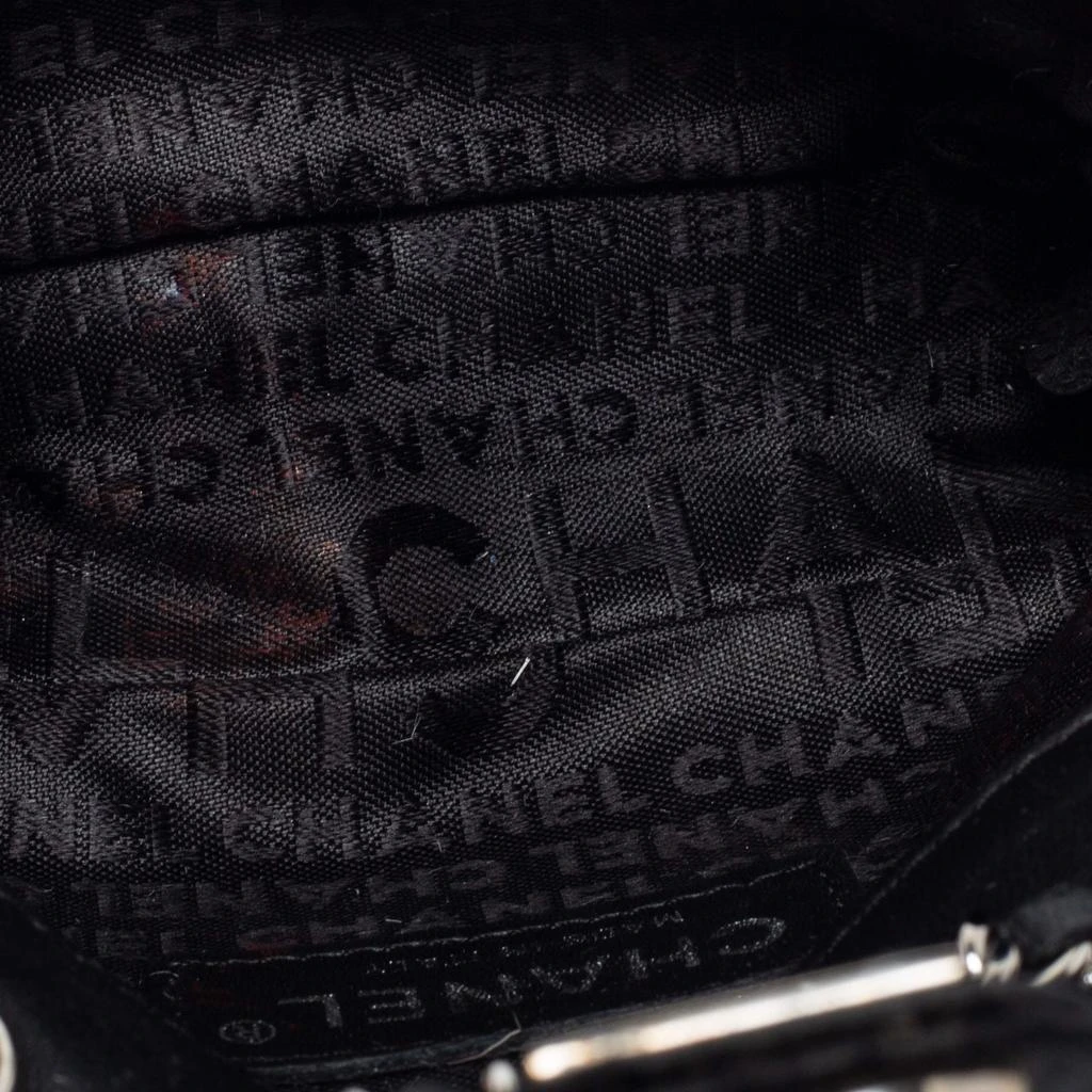 Chanel Black Square Quilt Satin Charm Flap Bag  商品