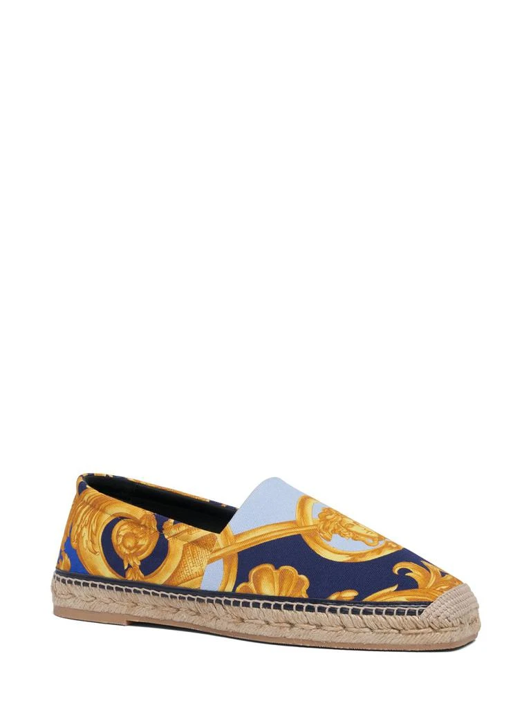 商品Versace|Heritage Print Cotton Canvas Espadrilles,价格¥2537,第1张图片详细描述