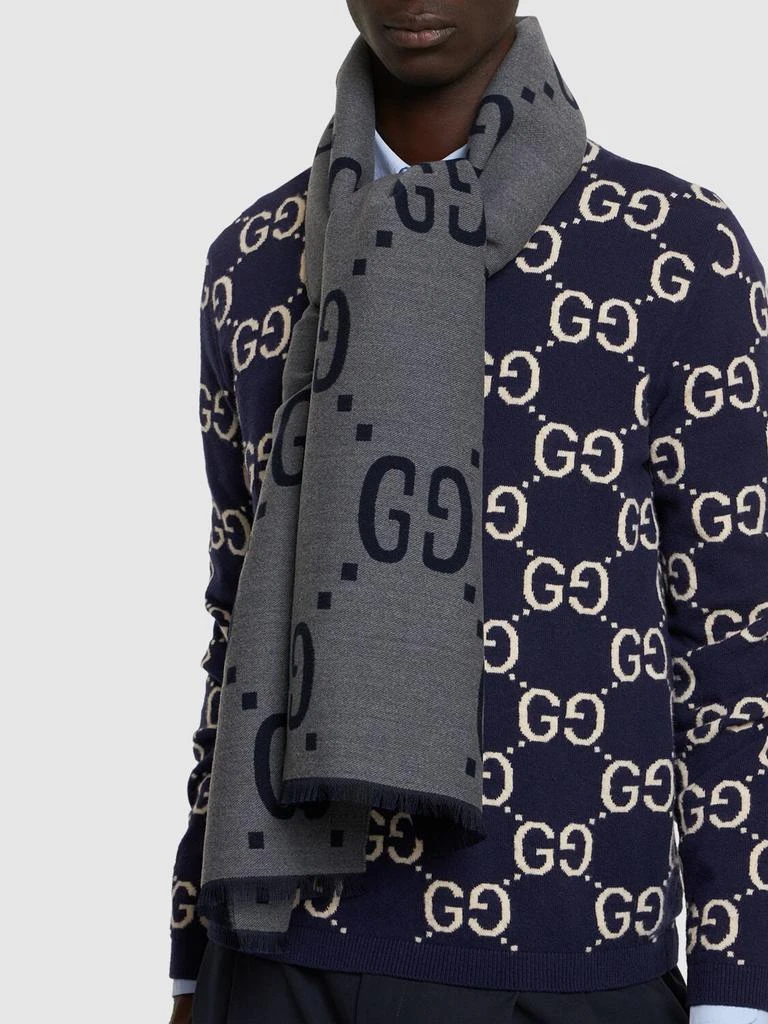 商品Gucci|Freedom Gg Wool & Silk Scarf,价格¥4244,第1张图片