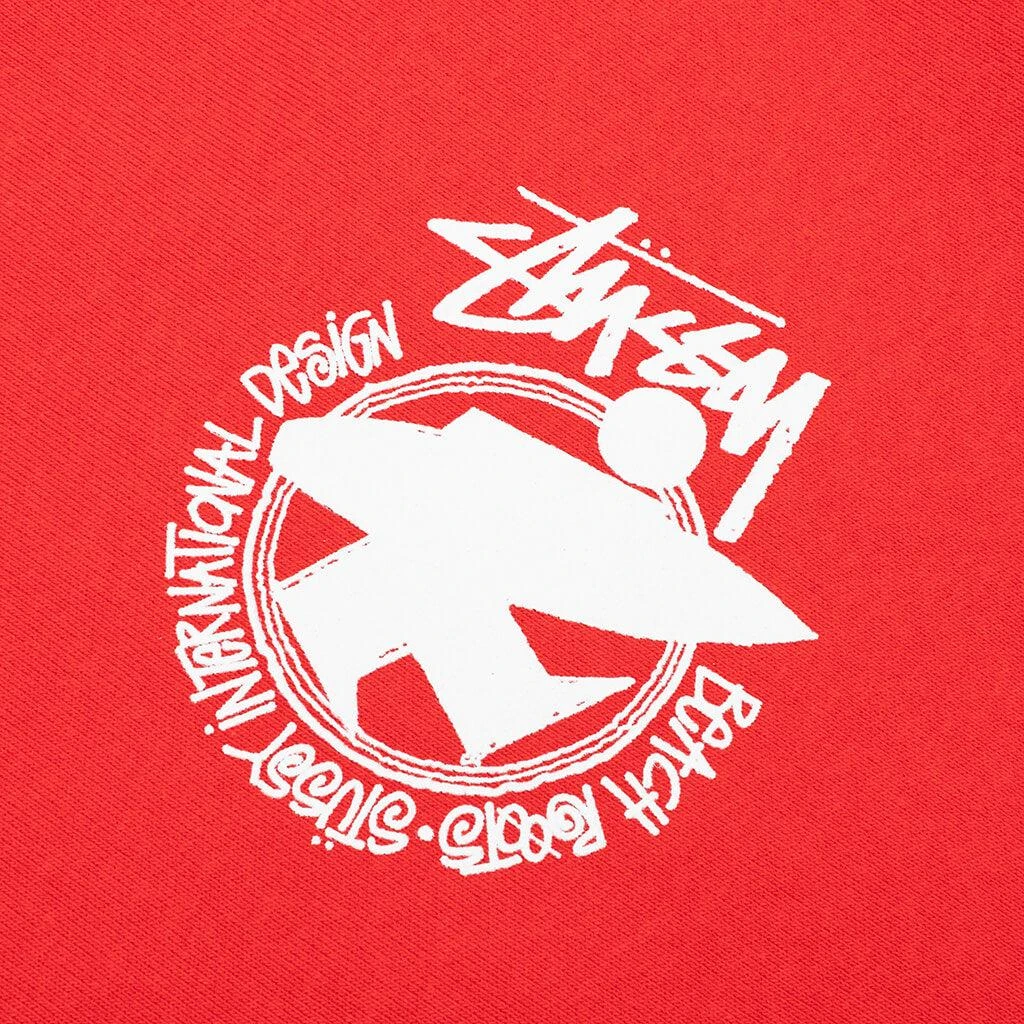 商品STUSSY|Stussy Beach Roots Hoodie - Red,价格¥839,第3张图片详细描述