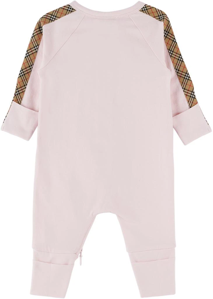 商品Burberry|粉色格纹婴儿连身裤套装,价格¥2390,第2张图片详细描述