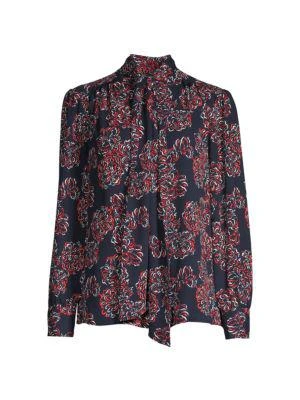 商品Tommy Hilfiger|Floral Tie-Neck Blouse,价格¥225,第3张图片详细描述