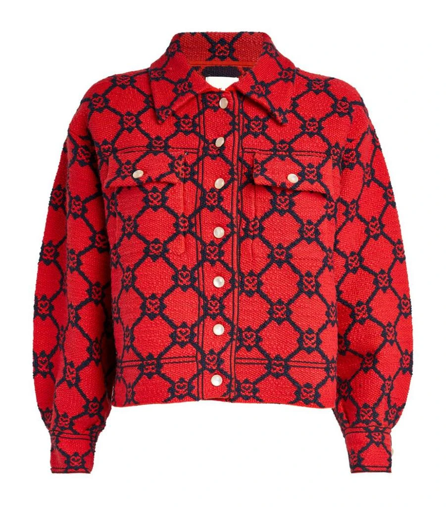 商品Sandro|Monogram Trucker Jacket,价格¥2035,第1张图片