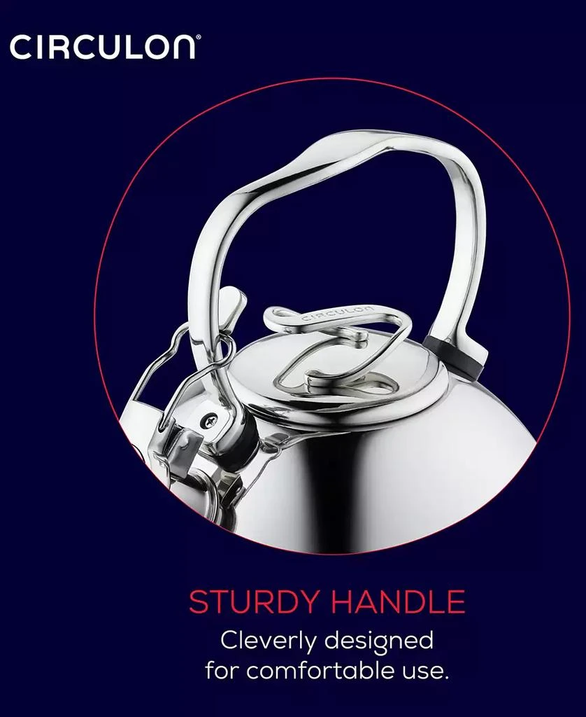 Stainless Steel 2-Qt. Whistling Teakettle with Flip-Up Spout 商品