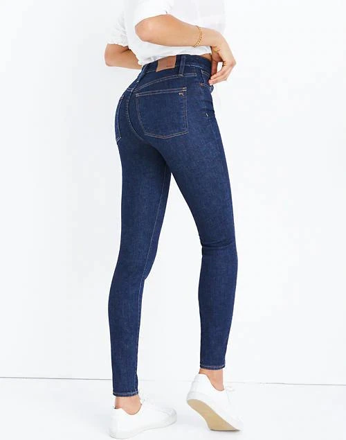 商品Madewell|Curvy High-Rise Skinny Jeans in Lucille Wash,价格¥555,第1张图片