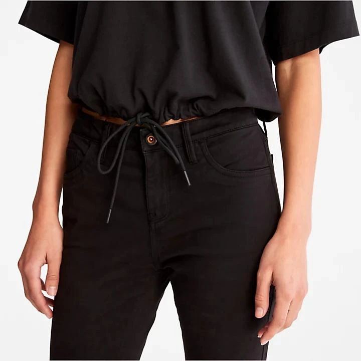商品Timberland|Cropped T-Shirt with Drawstring Hem for Women in Black,价格¥162,第5张图片详细描述