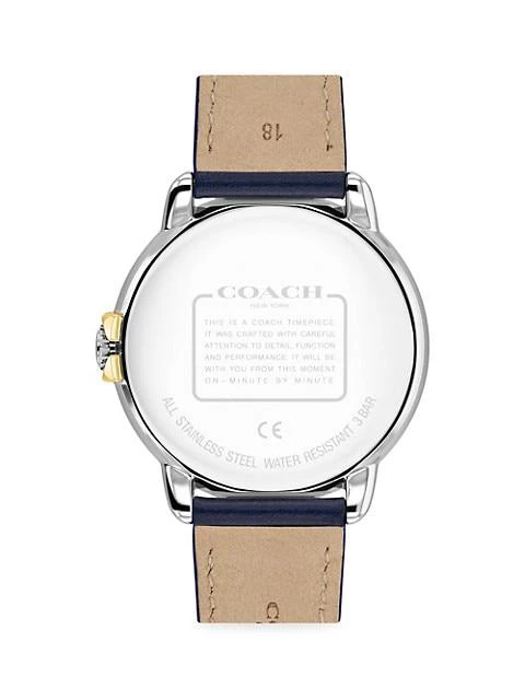 商品Coach|Arden Stainless Steel & Crystal Leather Strap Watch,价格¥2213,第4张图片详细描述