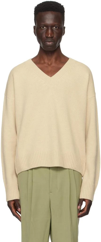 商品AMI|Beige Cropped Sweater,价格¥2492,第1张图片