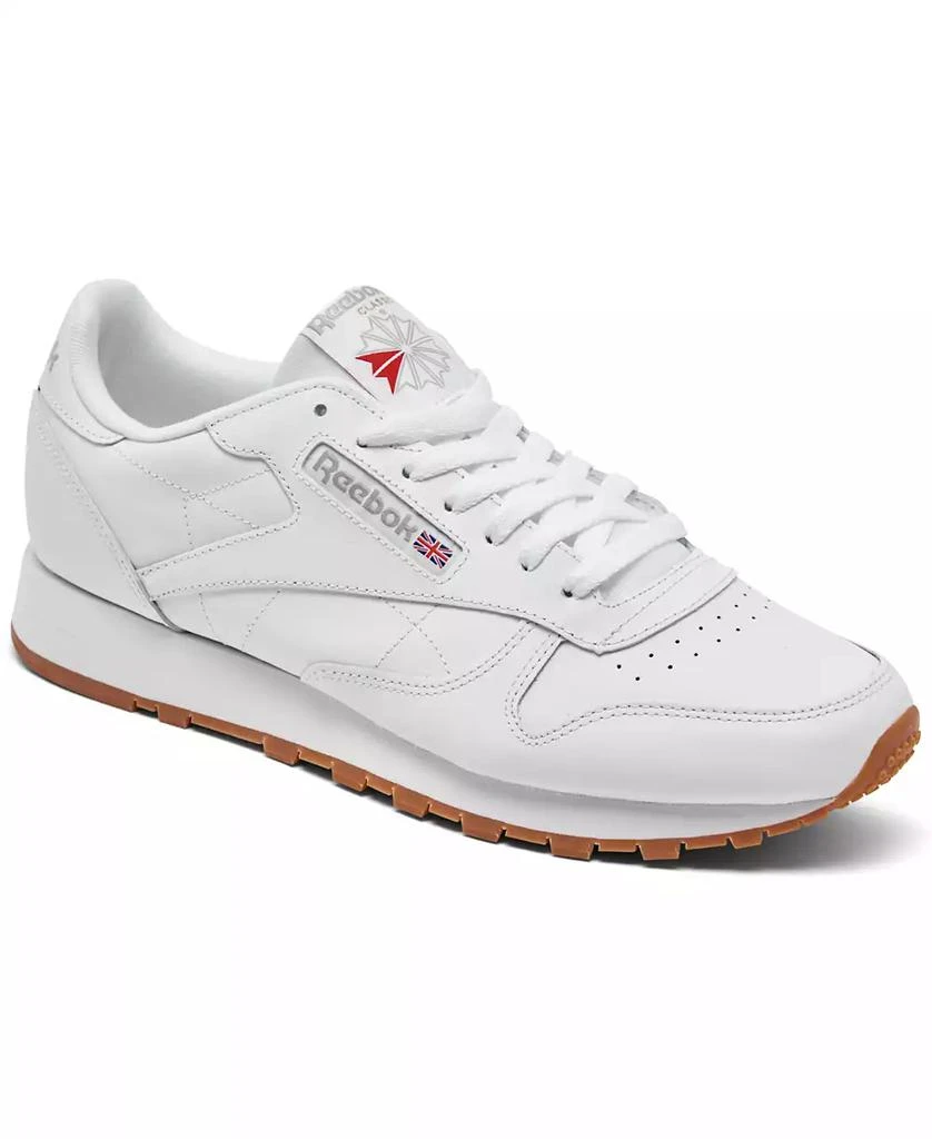 商品Reebok|Men's Classic Leather Casual Sneakers from Finish Line,价格¥605,第1张图片