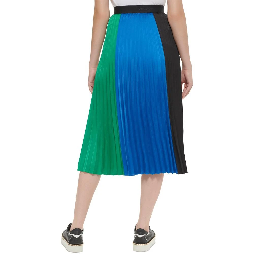 商品Karl Lagerfeld Paris|Women's Tri-Color Pleated Midi Skirt,价格¥179,第2张图片详细描述