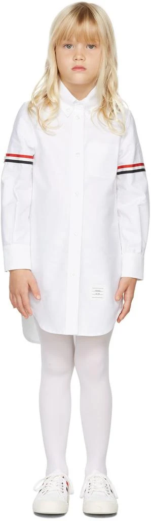 商品Thom Browne|白色 Armband Thigh-Length 儿童衬衫连衣裙,价格¥3899,第2张图片详细描述
