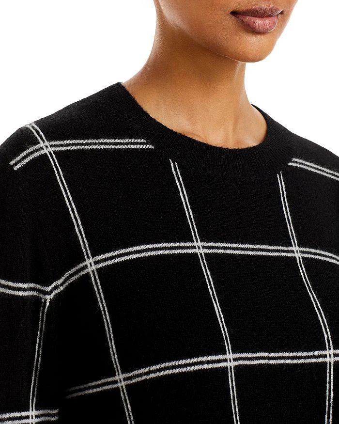 商品AQUA|Windowpane Cashmere Crewneck Sweater - 100% Exclusive,价格¥368,第5张图片详细描述
