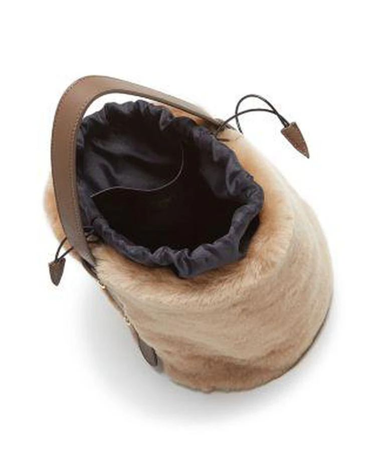 商品Arron|Small Shearling & Leather Bucket Bag,价格¥642,第3张图片详细描述