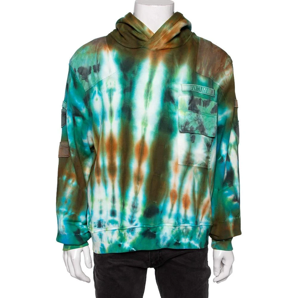 商品[二手商品] AMIRI|Amiri Multicolor Tie-Dye Printed Cotton Knit Commando Patch Detail Hoodie M,价格¥3544,第1张图片