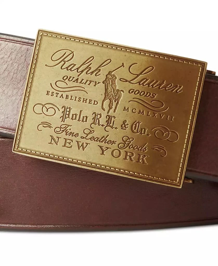 商品Ralph Lauren|Men's Heritage Plaque-Buckle Belt,价格¥1130,第2张图片详细描述