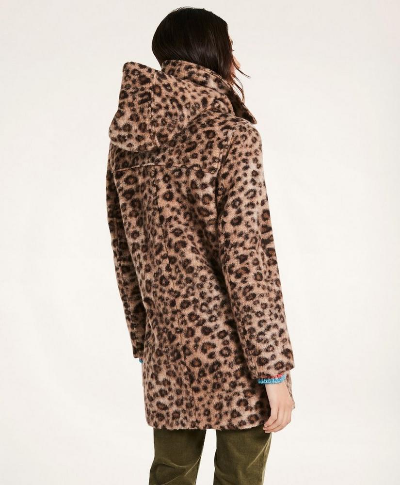 Wool Blend Toggle Leopard Coat商品第4张图片规格展示
