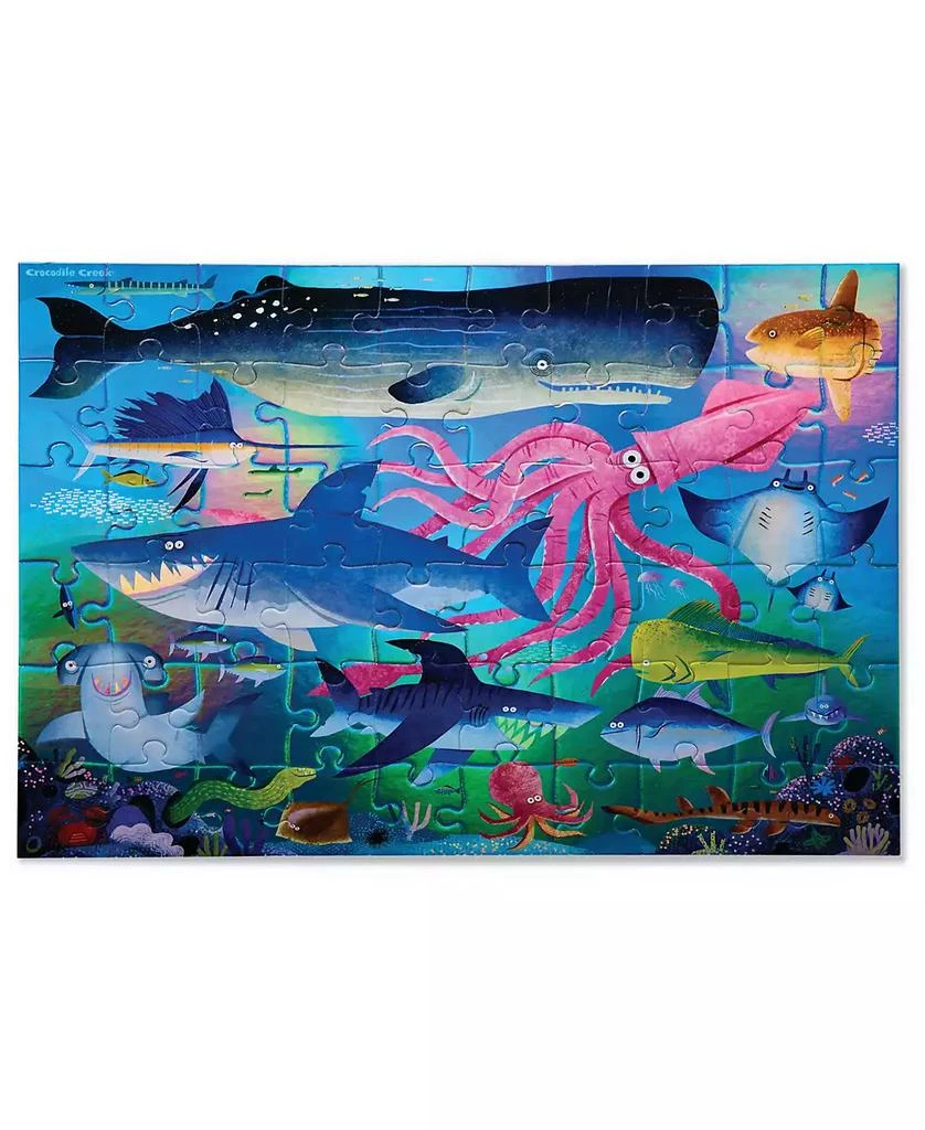 商品Crocodile Creek|Shimmering Sharks Holographic Foil Puzzle, 60 Pieces,价格¥142,第2张图片详细描述