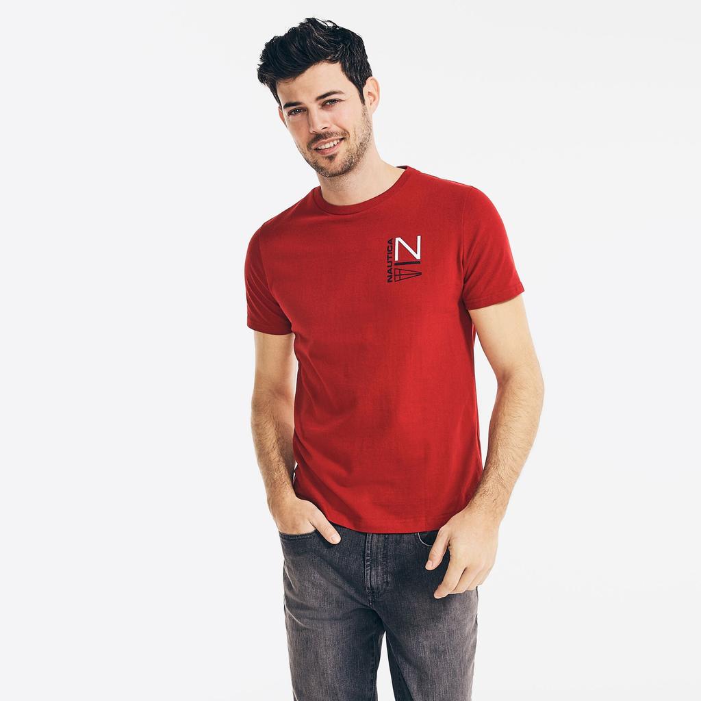Nautica Mens Logo Graphic T-Shirt商品第2张图片规格展示
