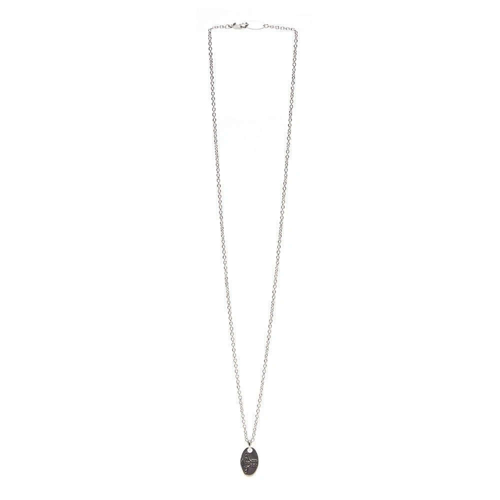 商品Vivienne Westwood|Vivienne Westwood Tag Pendant - Platinum / Black,价格¥828,第1张图片