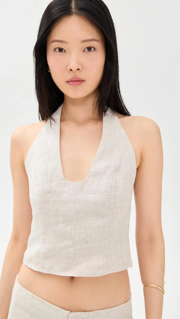 商品Reformation|Sasha Linen Top,价格¥965,第1张图片
