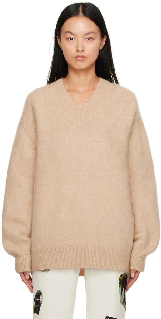 商品Acne Studios|Beige Brushed Sweater,价格¥2238,第1张图片