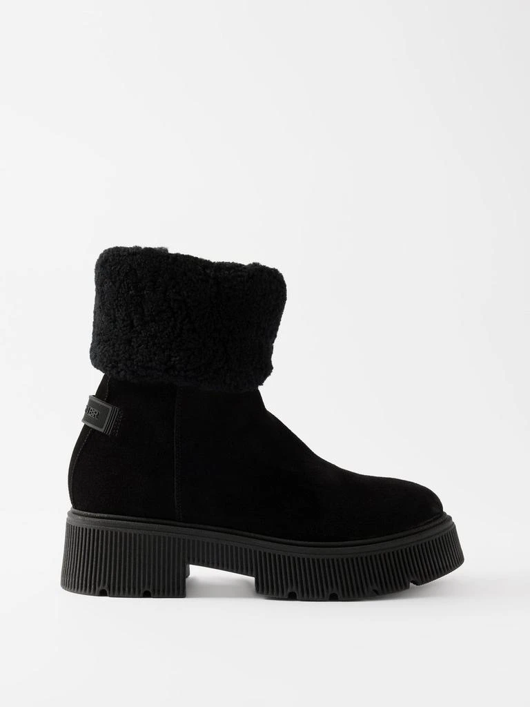 商品Bogner|Turin 2 shearling-trim suede boots,价格¥1275,第1张图片