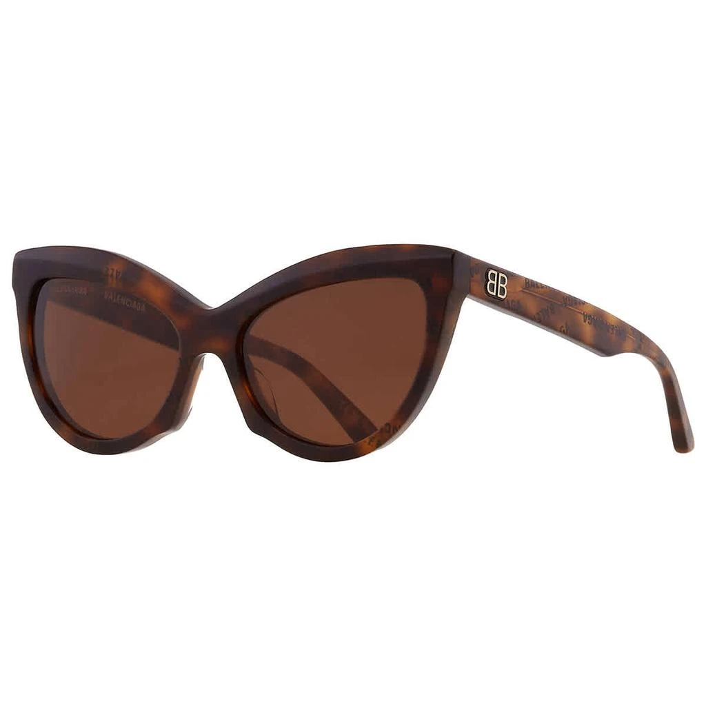 商品Balenciaga|Brown Cat Eye Ladies Sunglasses BB0217S-002 57,价格¥1049,第3张图片详细描述