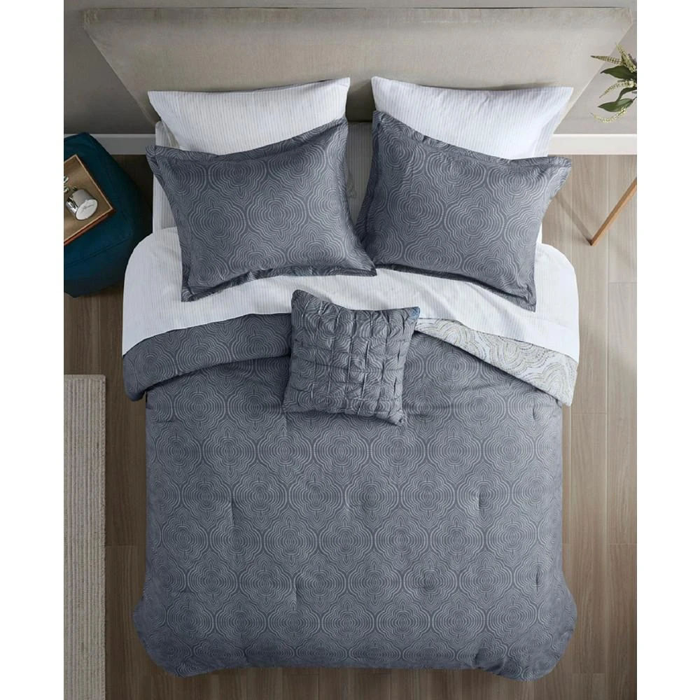 CLOSEOUT! Domino Medallion 8 Piece Reversible Comforter Set 商品