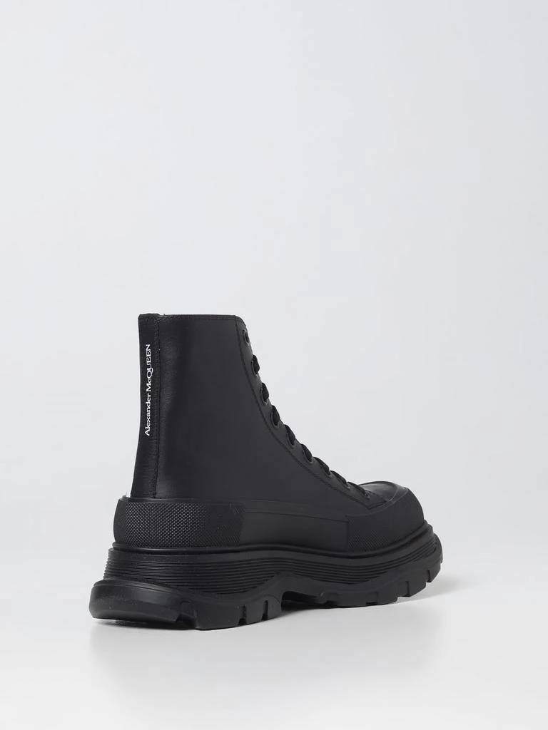 商品Alexander McQueen|Alexander McQueen Tread Slick leather boots with printed logo,价格¥5053,第3张图片详细描述