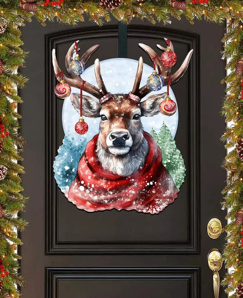 商品Designocracy|Christmas Mood Christmas Door Decor Wooden Wall Decor G. DeBrekht,价格¥1099,第1张图片