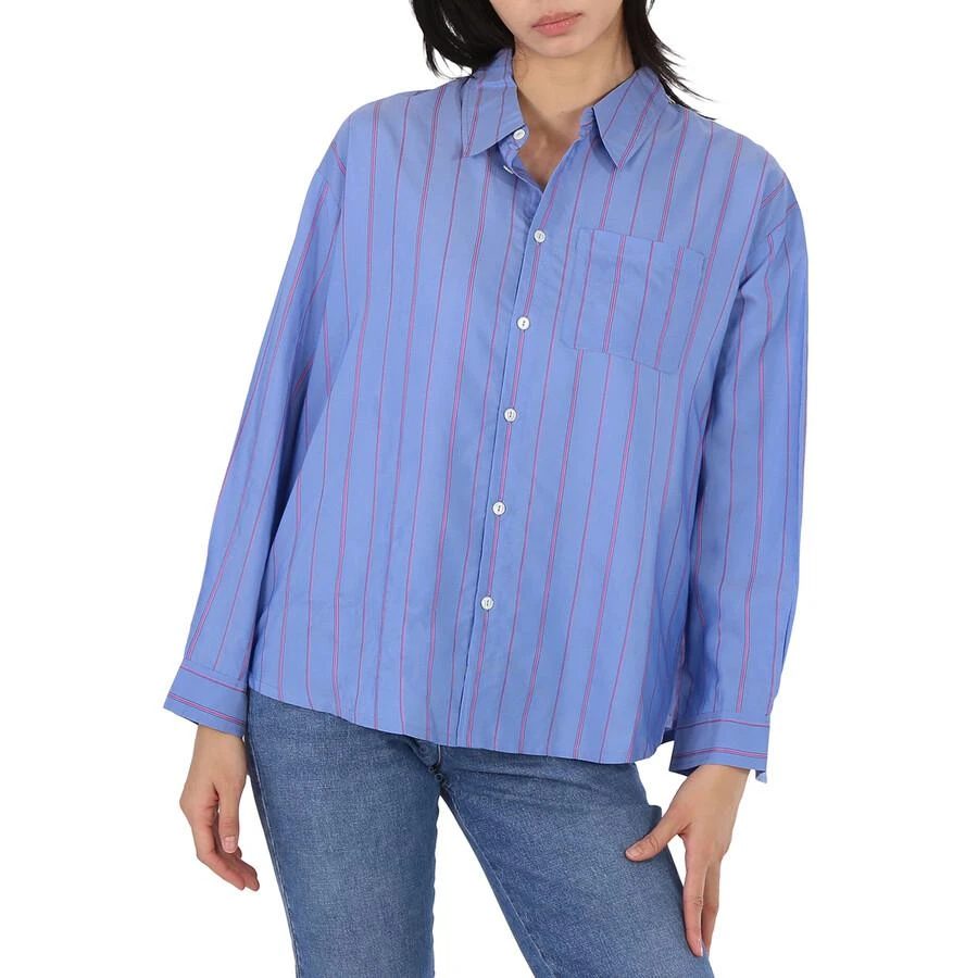 商品A.P.C.|Ladies Blue Chemise Boyfriend Striped Shirt,价格¥403,第1张图片