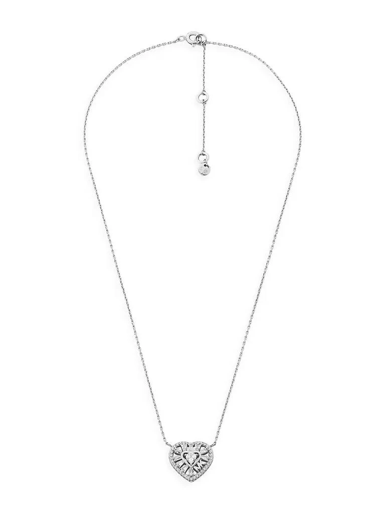 商品Michael Kors|Sterling Silver & Cubic Zirconia Heart Pendant Necklace,价格¥1126,第3张图片详细描述