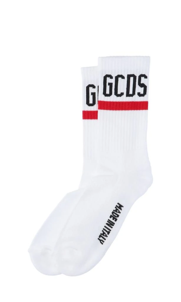 商品GCDS|GCDS Logo Intarsia Ribbed Socks,价格¥193,第2张图片详细描述