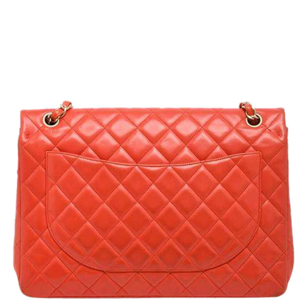 商品[二手商品] Chanel|Chanel Coral Quilted Leather Jumbo Classic Flap Bag,价格¥28773,第3张图片详细描述