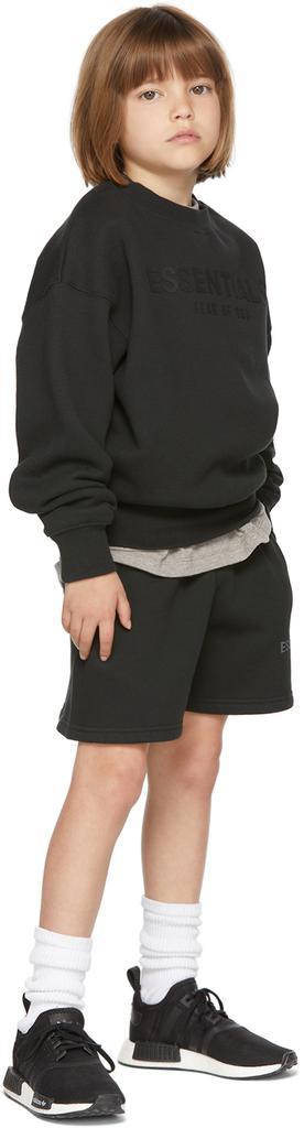 商品Essentials|Kids Black Fleece Pullover Sweatshirt,价格¥379,第1张图片