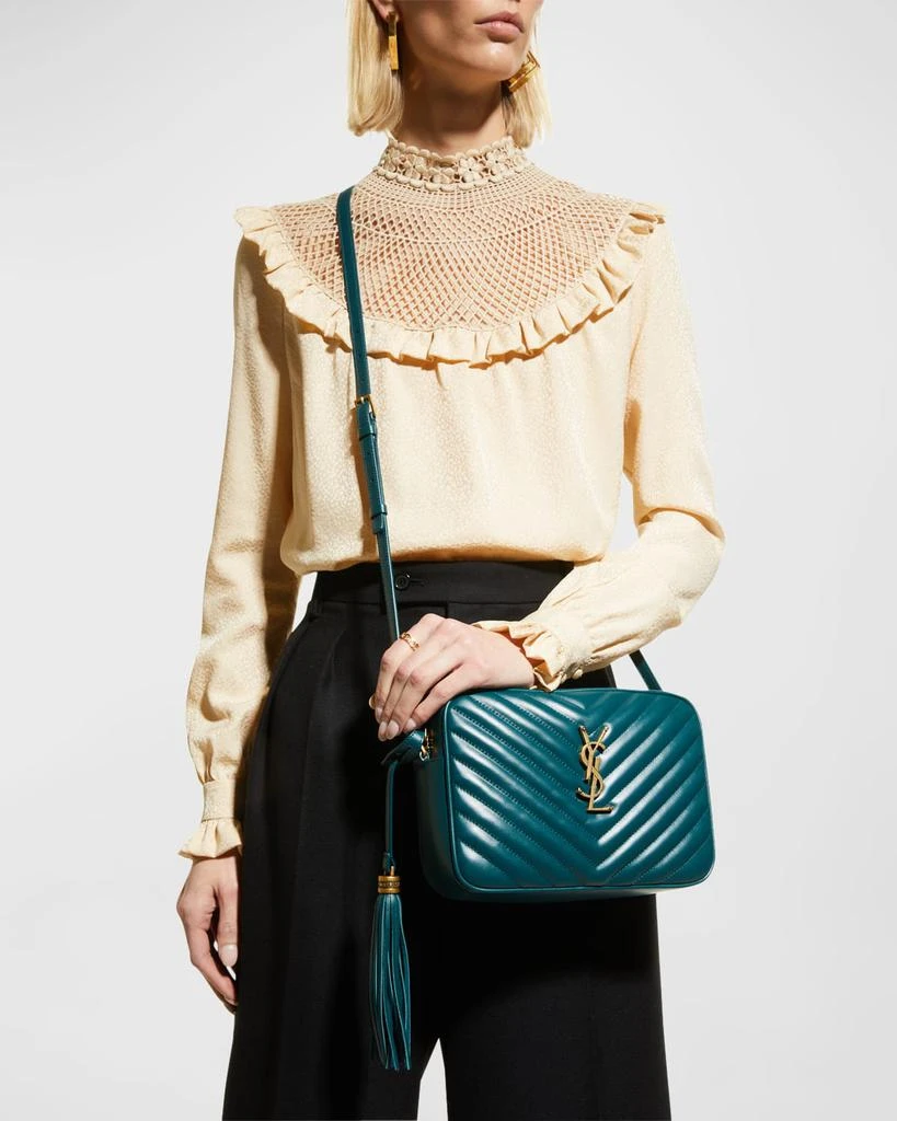 商品Yves Saint Laurent|Lou Medium YSL Camera Bag with Tassel in Quilted Leather,价格¥13075,第2张图片详细描述
