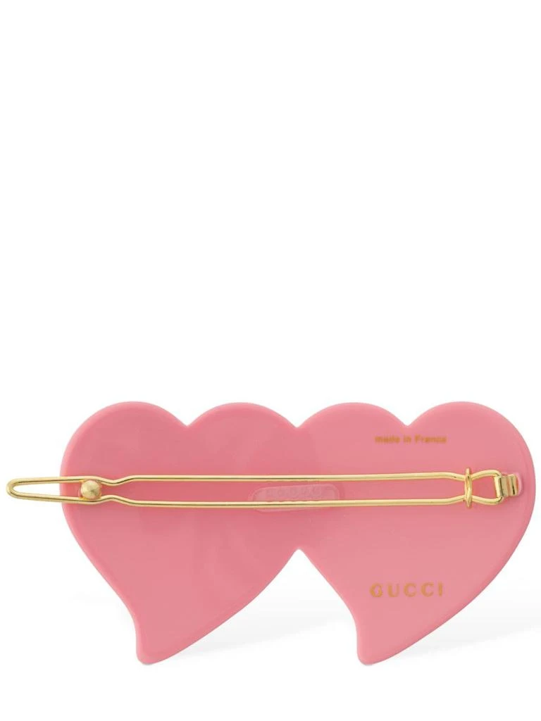 商品Gucci|Gg & Hearts Resin Hair Clip,价格¥3740,第3张图片详细描述