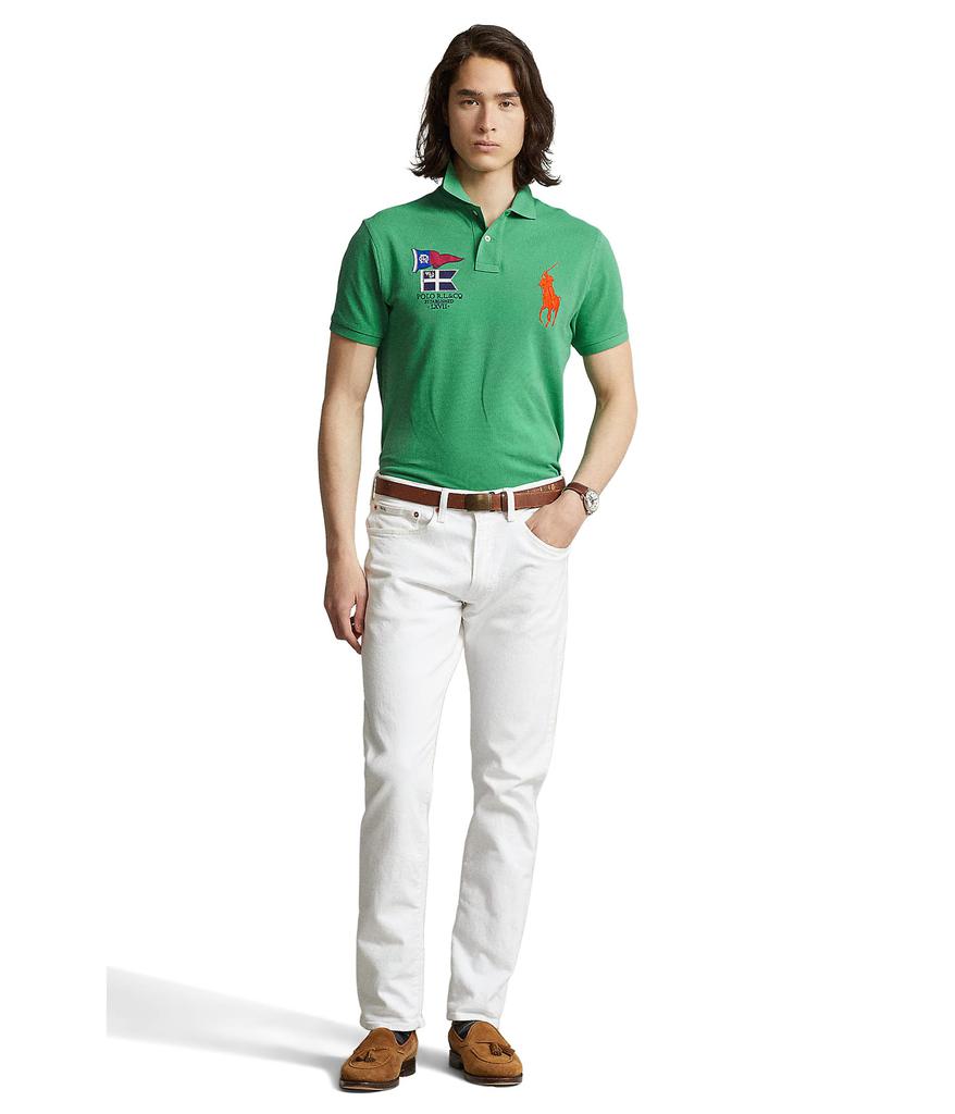 Custom Slim Fit Big Pony Mesh Polo Shirt商品第4张图片规格展示