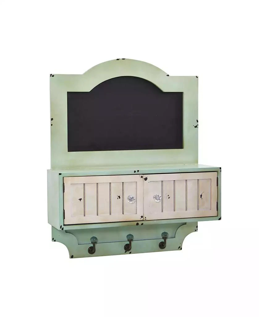 商品NEARLY NATURAL|21.5-In. Vintage Chalkboard Wall Organizer With Doors and Hooks,价格¥949,第3张图片详细描述