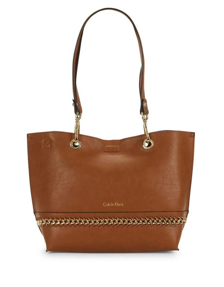 商品Calvin Klein|Woven Faux Leather Tote,价格¥354,第2张图片详细描述